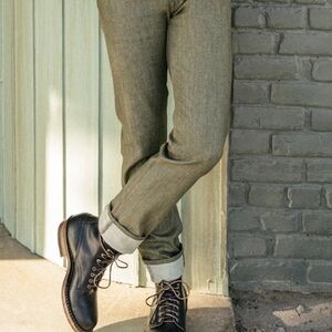Men's Slim Olive Green Jeans